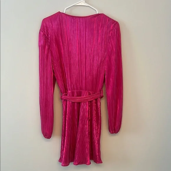 Vibrant Pink Long Sleeve Dress - Picture 7 of 8